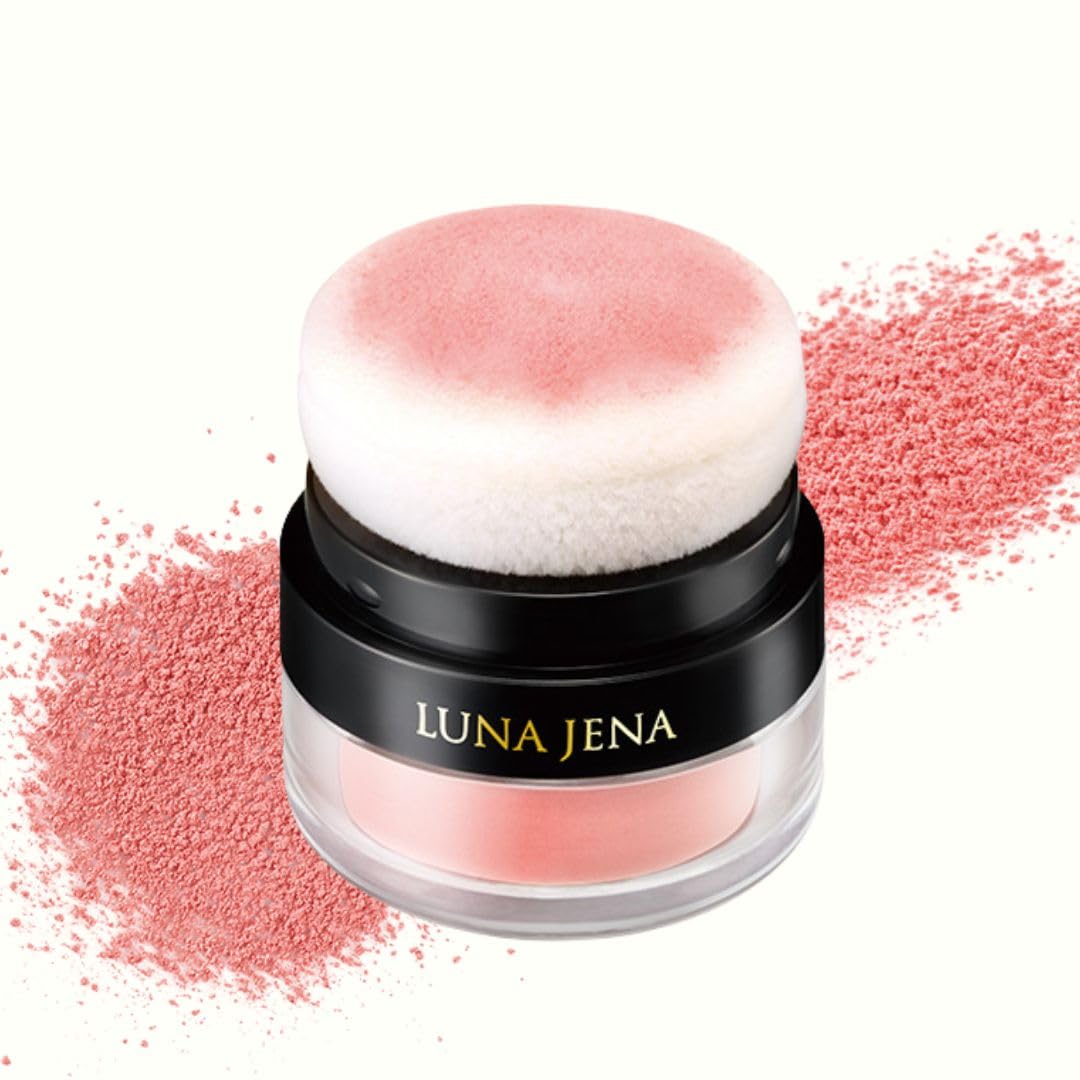 

[Previous Specification] Luna Jena Pad Cheek TA (Pom-Pom Glossy Blush) - Quick & Easy Application, Pink, Made in Japan, Official Product Z482018