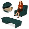 Fold-out Armchair for Sleeping KIMO Container Family Furniture Hunter Green