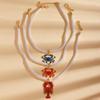 Bunte Emaillierte Krabbe Hummer Halskette - Kindlicher Meeresstil Unisex Schlüsselbein Kette
