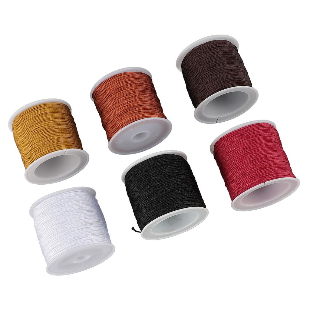 DIY Handcrafted Beading Rope Jewelry Cord 0.8mm Chinese Knot Cord for Friendship Bracelet Xmas Tree