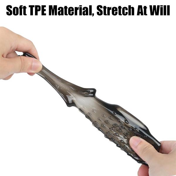 Cock Sleeve Penis Vibrerende Ring Myk TPE Enlargement Extender Mannlig Forsinkelse Ejakulasjon Kyskhet Innretning Sexleketøy For Menn Par