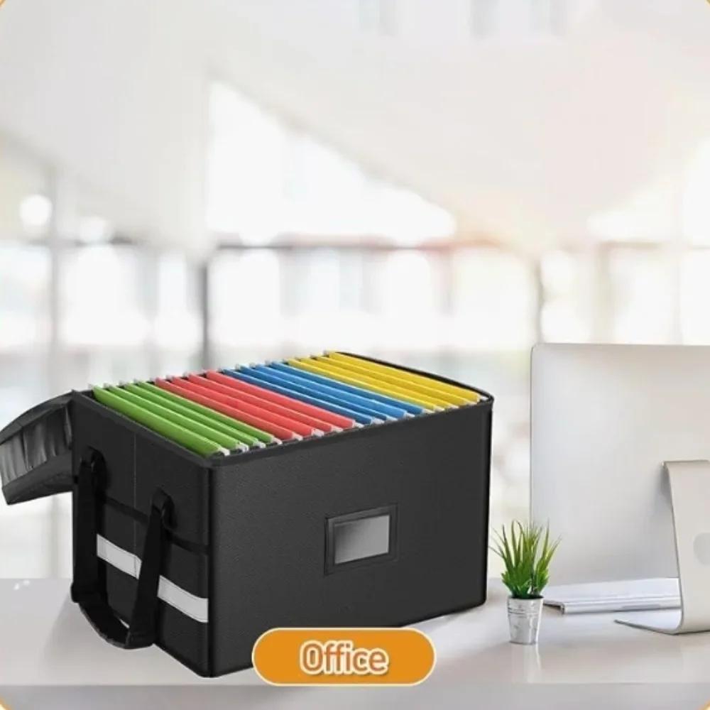 Large Capacity Storage Box Double-layer Fireproof Waterproof Archive Box Sturdy Wear-resistant Storage Box Dustproof Storage Box