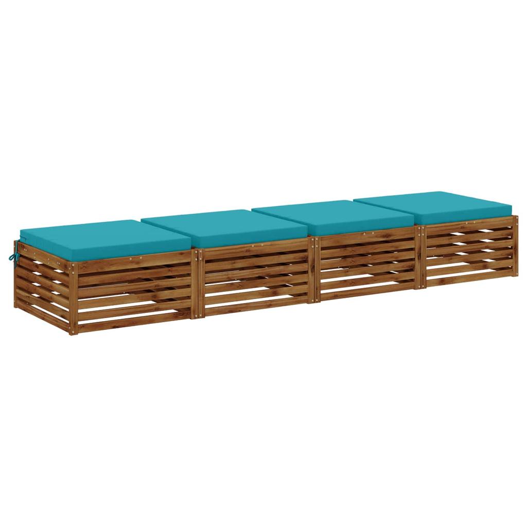 4 piece Seat Cushions SOEST 4 pcs. 100percent  Polyester Turquoise