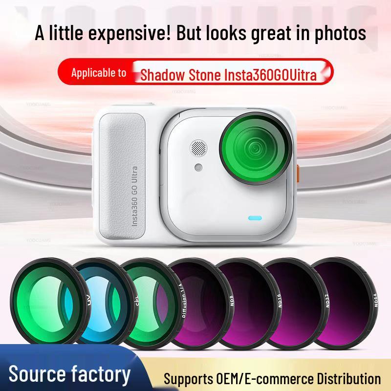 Compatible with Insta360 Go: Ultra ND Filters, UV Protection, CPL Polarizers, Black Soft Filters.