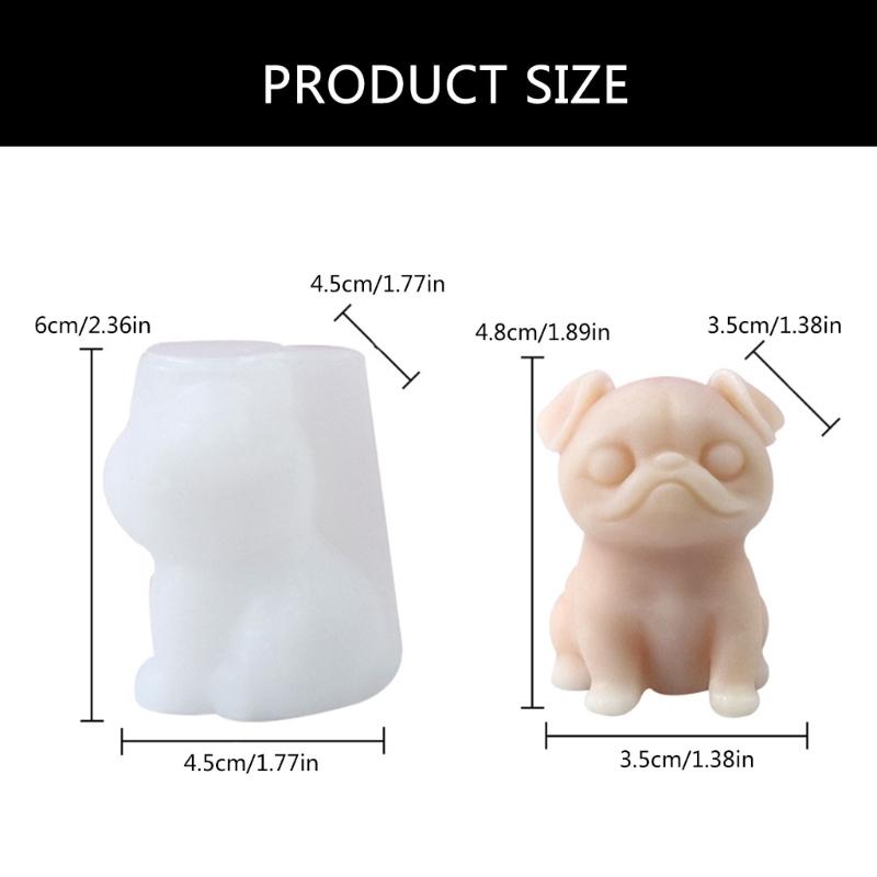 Dog Shaped Silicone Candle Molds Epoxy Resin Silicone Molds for Candle Soap Plaster Decorations, Plaster Silicone Molds
