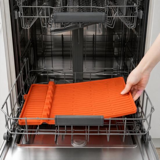 Silicone Barbeque Tool Mat, Food-Grade Heat Resistant Grill Mat, Non-Slip Easy Cleaning Spatula Mat, for Outdoor Grill Kitchen Counter