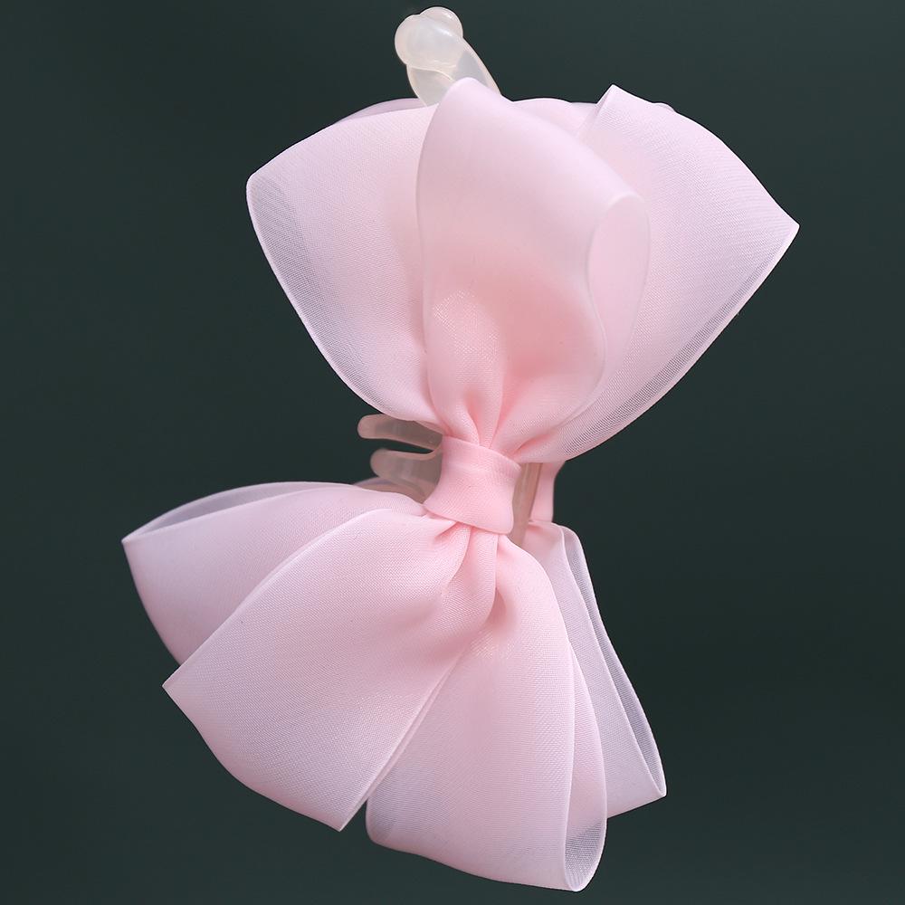 Korean Multi-layer Bow Mesh Hair Clip: Women s Stylish Banana and Twist Clip Hair Accessory
