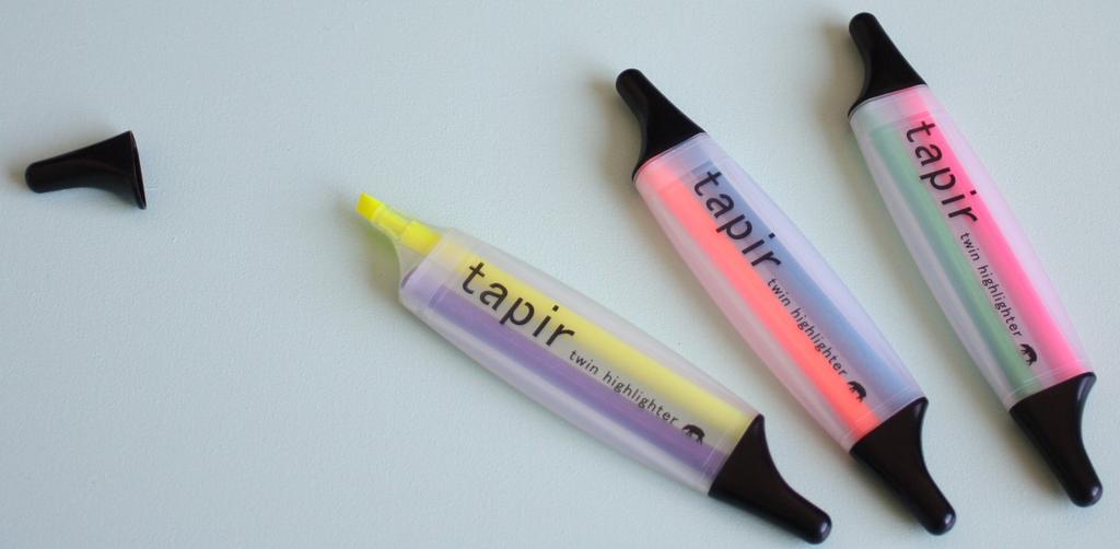 Kobal Highlighter Twin Marker, Taper, 3-Piece Set, 494-480