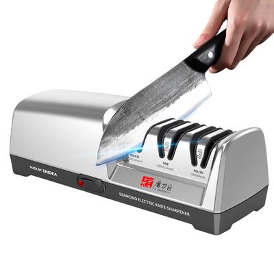 TAIDEA TG2302 Afilador de cuchillos eléctrico 15 y 20 grados Sistema de 3 etapas Cuchillo de acero inoxidable