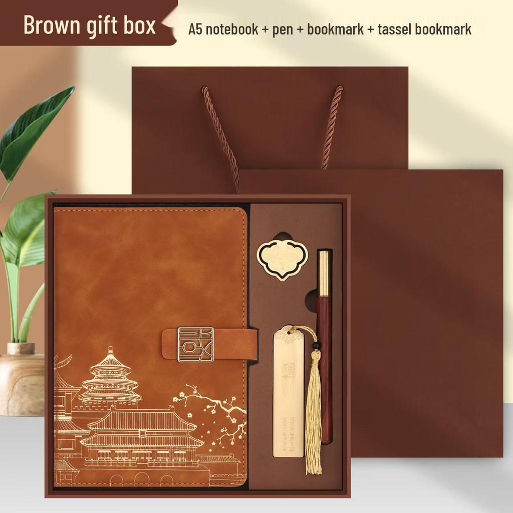 Custom Chinese Style Notebook Gift Set: Personalized Business Diary with Logo