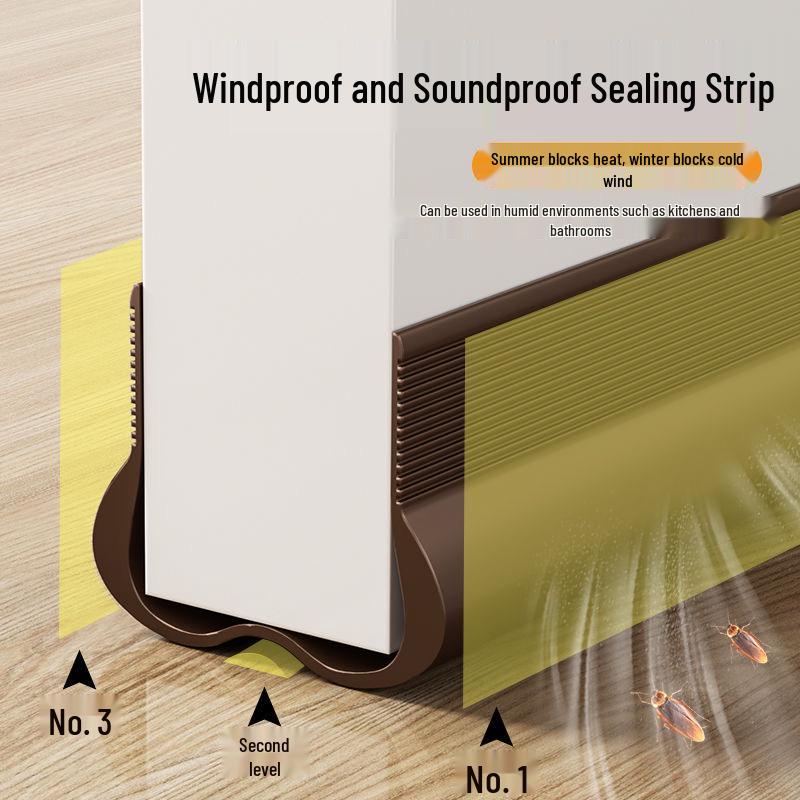 Door Gap Sealing Strip - Soundproof, Windproof, Leakproof, Air Deflector for Bedroom Doors
