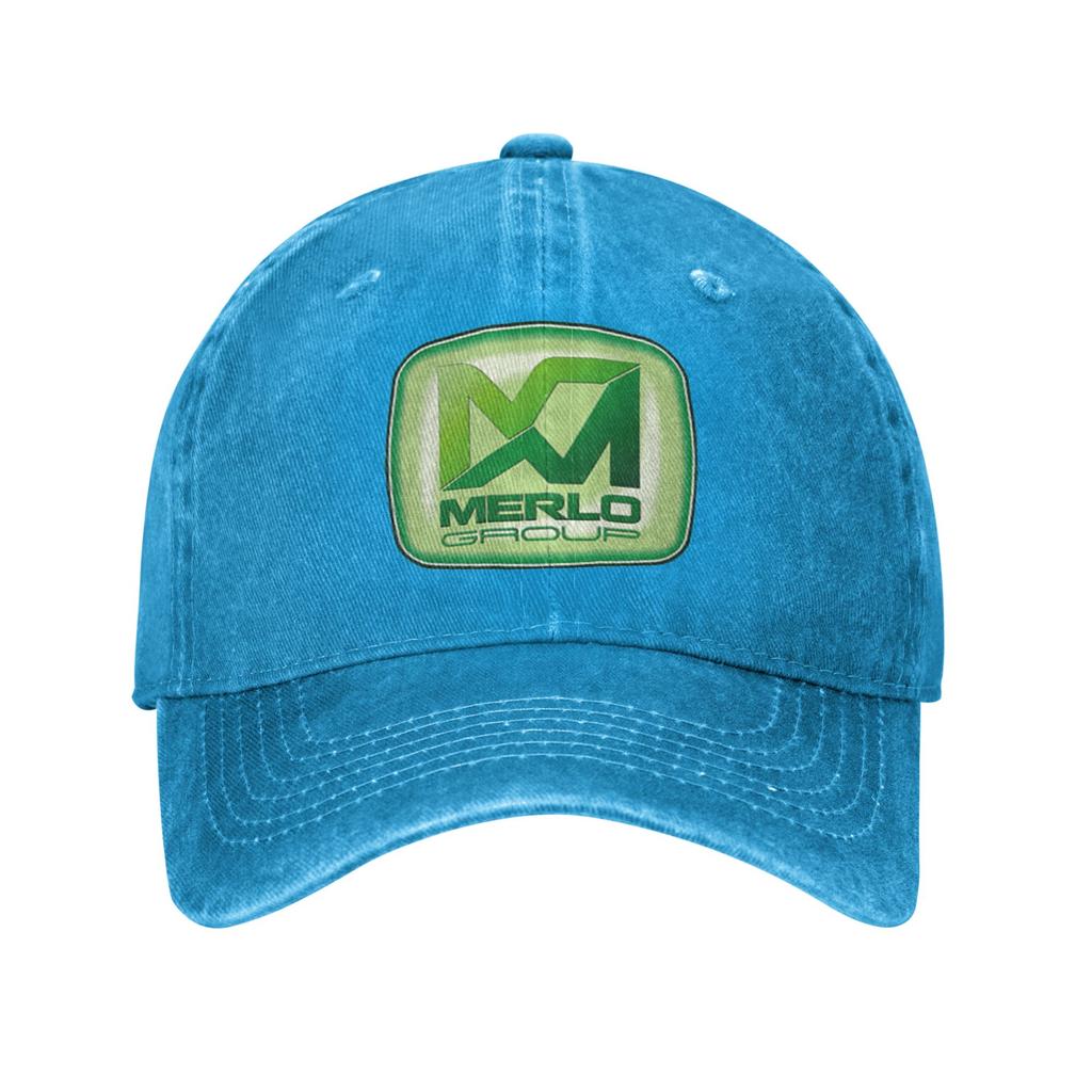 Merlo Logo Denim Cap Casual Baseball Caps Adjustable Hat Summer Unisex Baseball Hats
