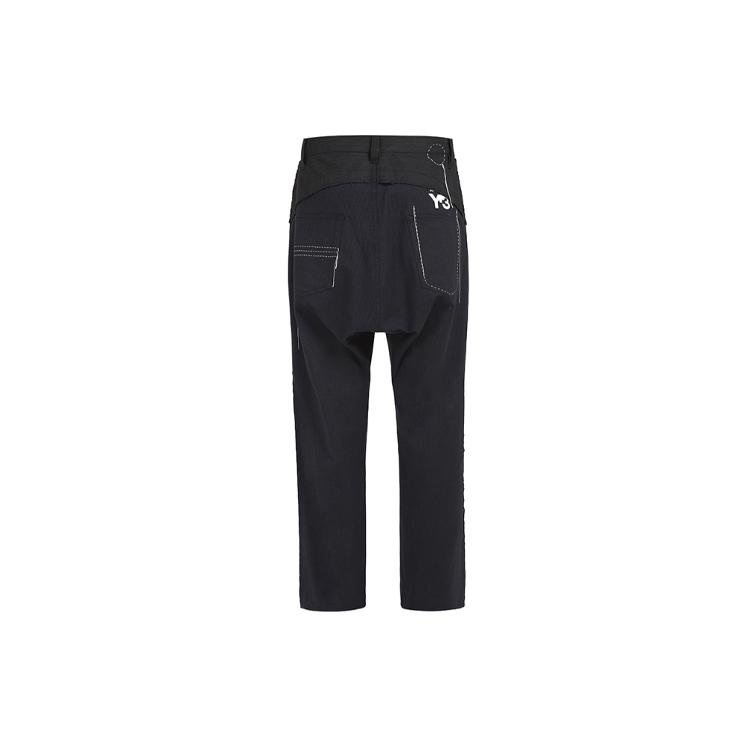 Y-3 Casual Pants Men's Black Moderate Straight Fit Pants DP0600