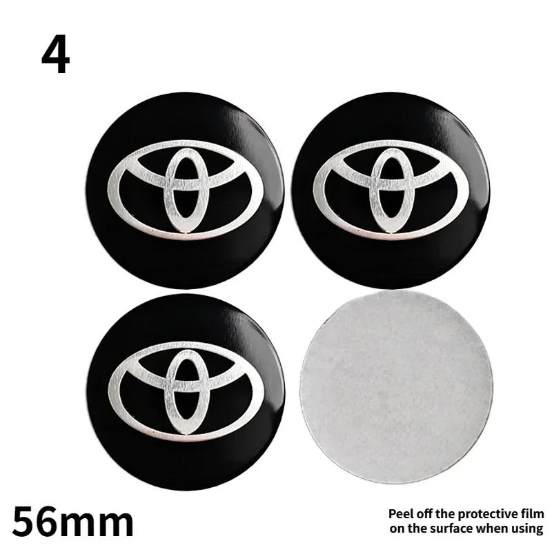Car styling 56mm 64mm Car Tyre Wheel Center Hub Cap Badge sticker For Toyota C-hr Prado Rav4 Yaris Hilux Prius Corolla Camry