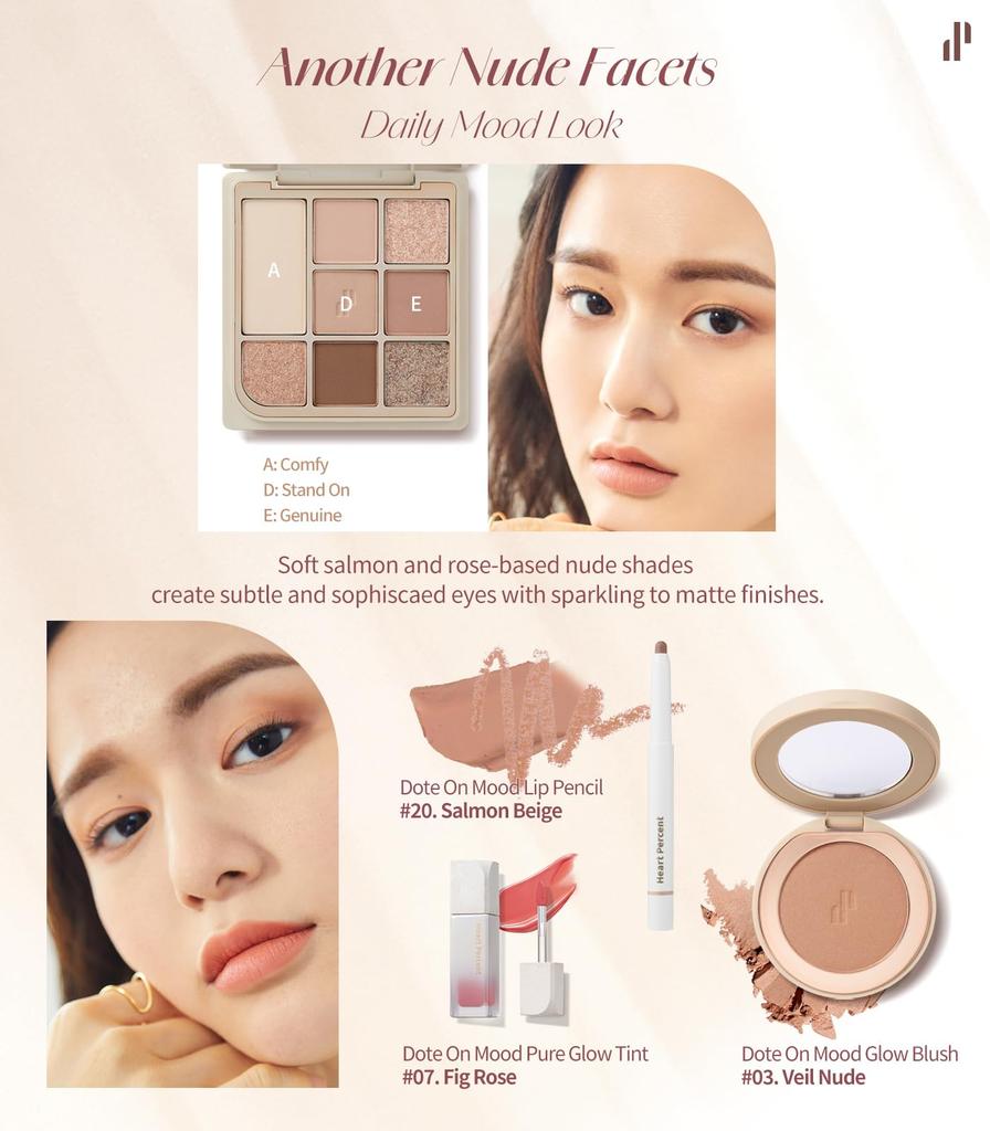 Dote On Mood Eye Palette Another Nude [Heart Percent] (04 Facets)