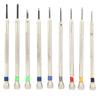 9pcs Spare Heads Precision Screwdriver Kit Round Base Flat Slotted Screwdriver  Professional Repair