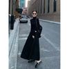 LYRIA New French Style Temperament Women's High-Grade Black Dress Hepburn Style Gray Turtleneck Dress for Women Autumn Winter