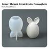 Easter Rabbit Candle Mold Easy Demolding Faceless Plaster Non-Stick