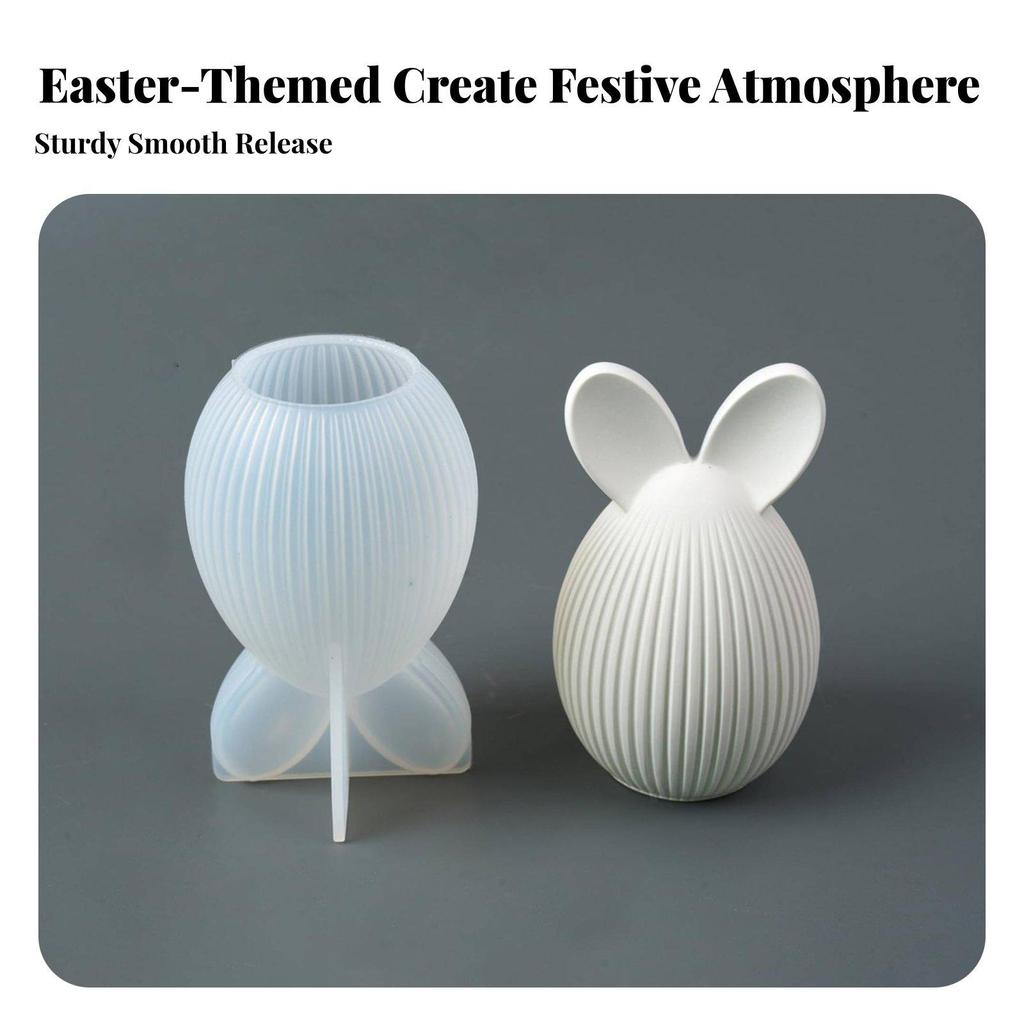 Easter Rabbit Candle Mold Easy Demolding Faceless Plaster Non-Stick