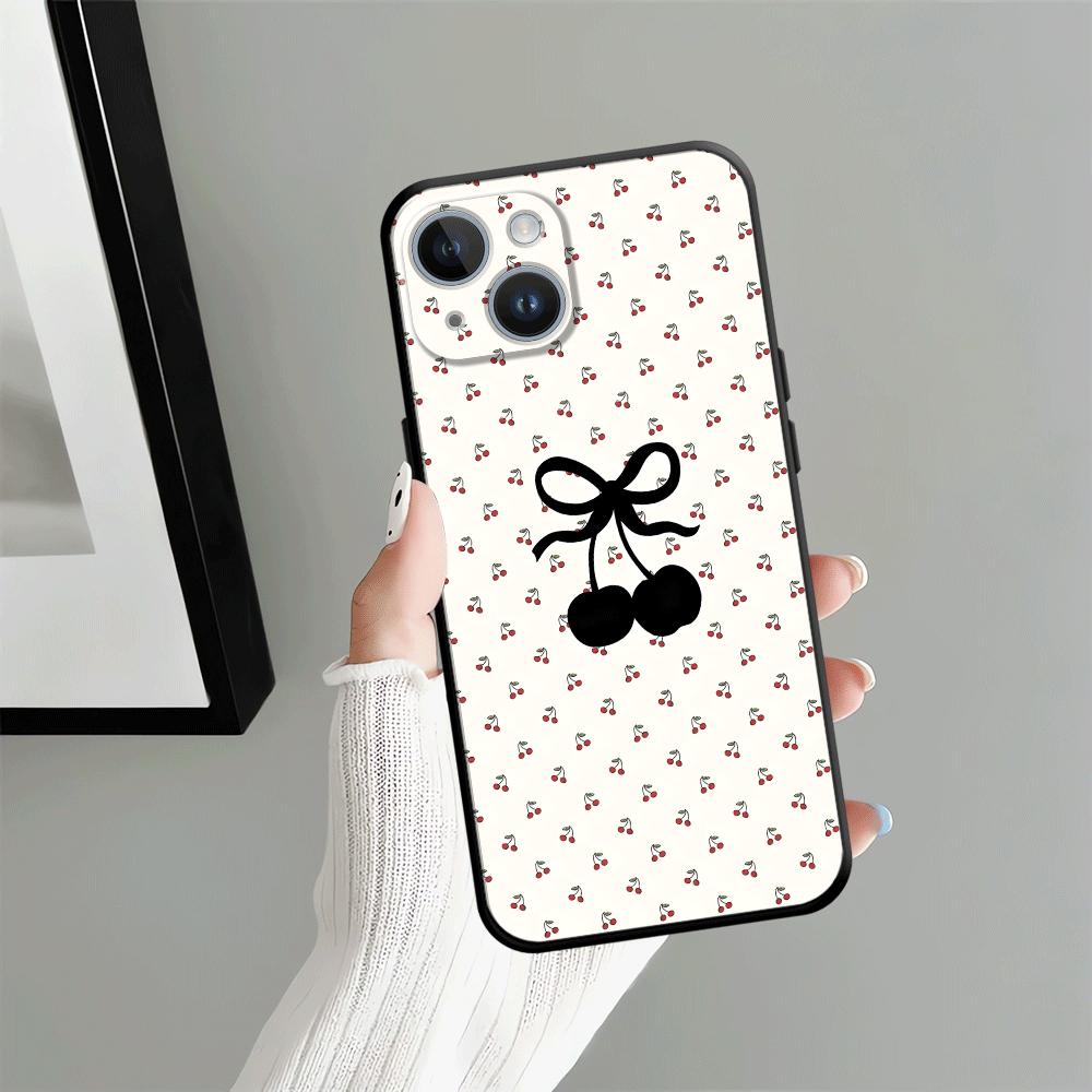 Cartoon Cherry Funda Phone Cover Case for Apple iPhone 17 Pro Max 12 13 14 Air 16 15 Pro 7 8 XR XS MAX 11