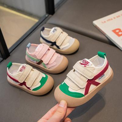 Korean Version of Kindergarten Indoor Spring and Autumn Boys and Girls Canvas Shoes 2025 Cloth Shoes Soft Sole Children's Baby Shoes Trendy Chi