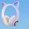 Süße Katze Kabellose Kopfhörer RGB Süße Katzenohren Headset Mit Mikrofon Geräuschunterdrückung Kinder Stereo Musik Kindergeschenke