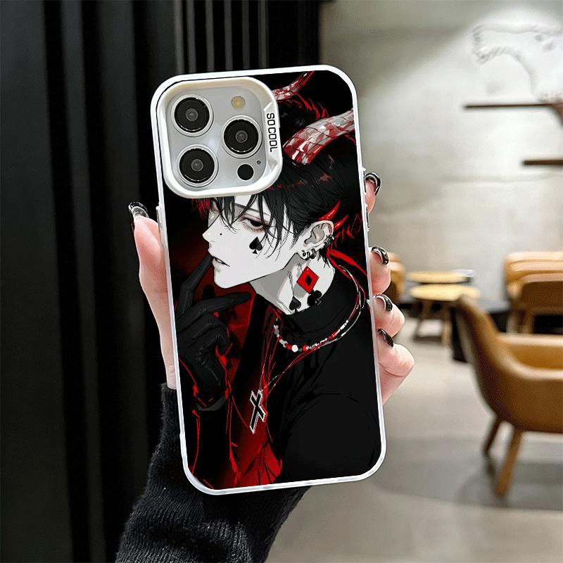 Funda de Teléfono Suave Estilo Anime Chico Malo Diablo para iPhone 15 16 17 Pro Max 17Air 16E 14 Plus 13 12 Mini Cubierta Trasera a Prueba de Golpes