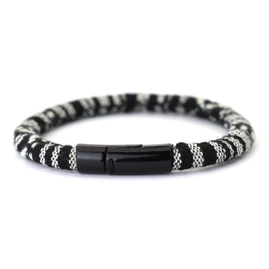 Double-Sided Embroidery Hand Rope Alloy Magnetic Clasp Ethnic Style Cotton Linen Bracelet Men Women Friendship Braslet