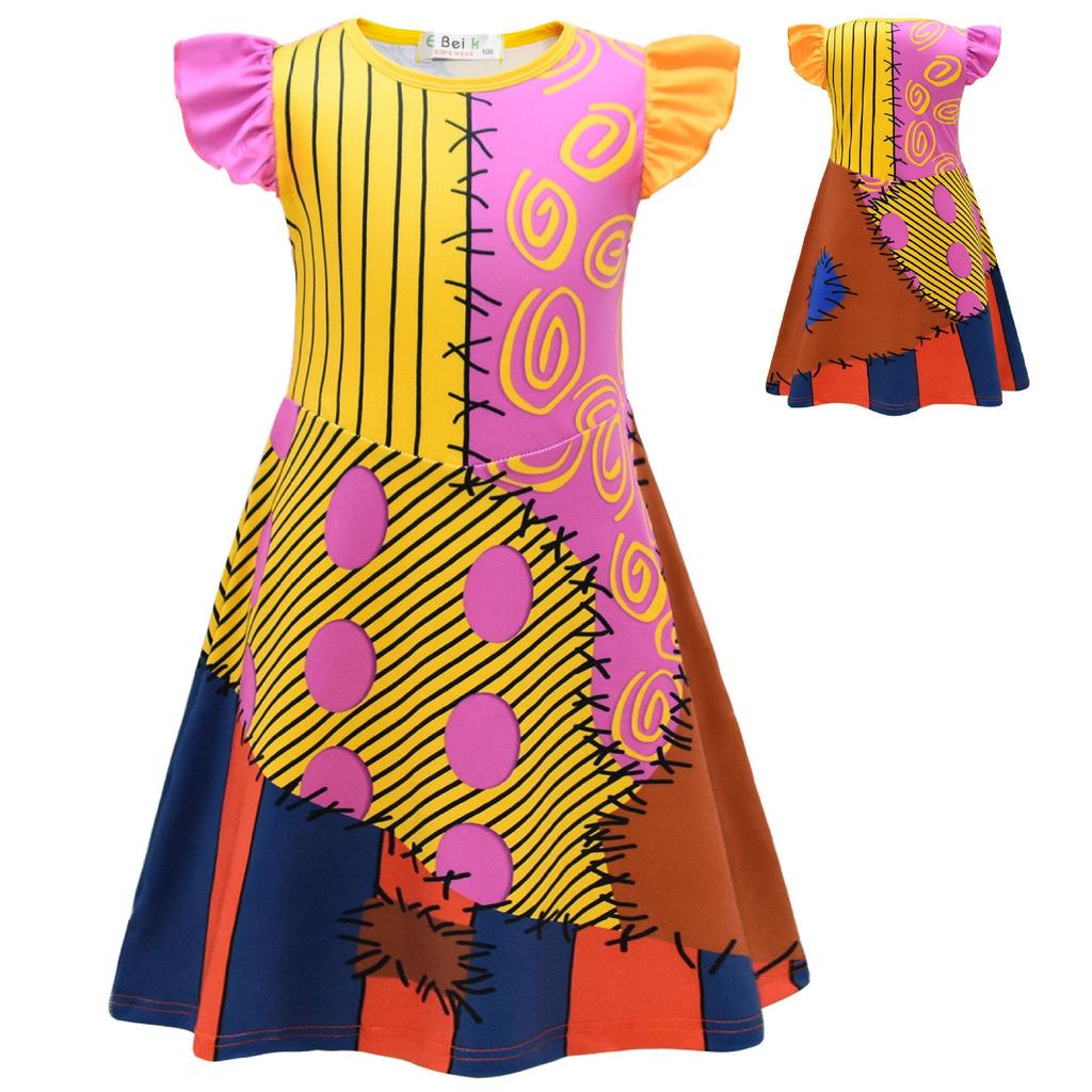 Christmas Eve Horror, Digital Printing, Dress + Bag Two-Piece Set 82152