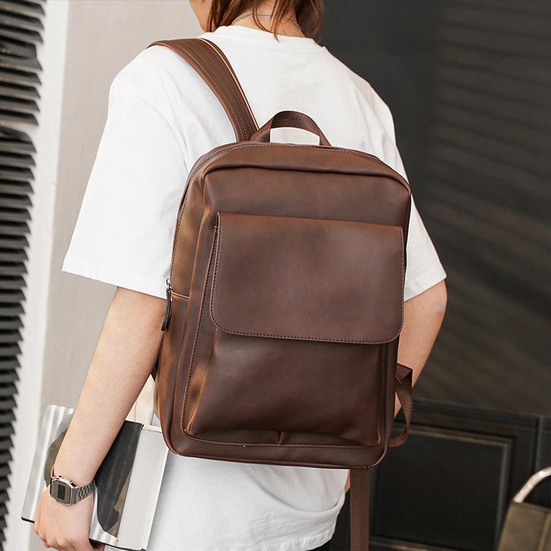 TS JYL laptop bag,Vintage Backpack Large Business Fashion Travel Men Bag