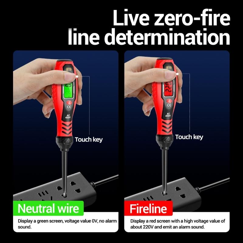 Voltage Tester, Non-Contact Voltage Tester, Electrical Tester, 11V-450V Digital Buzzer Alarm, Live Wire Tester