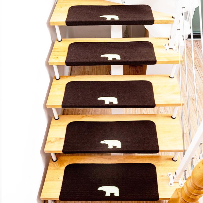 Luminous Anti-Slip Self-Adhesive Stair Tread Carpets for Solid Wood Floors