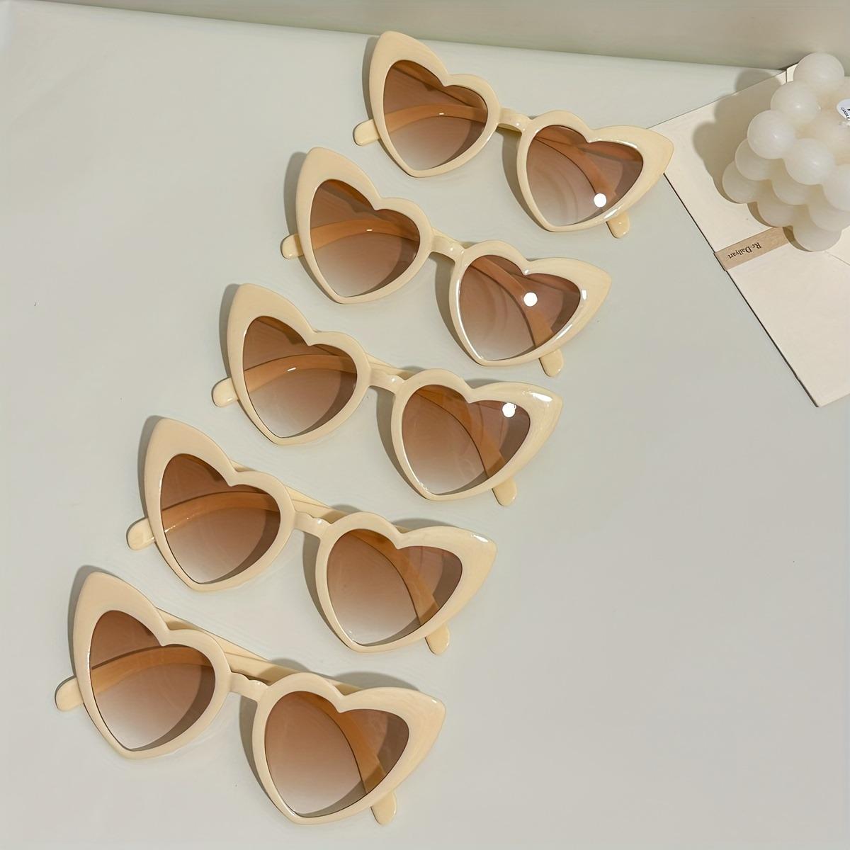 

5 pairs of women s peach shaped PC frame fashionable glasses suitable for holidays weddings parties daily street style