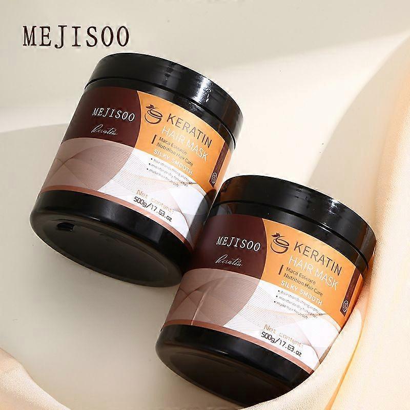Keratin Haarmaske für geschädigtes Haar - Tiefenwirksame Reparatur-Pflege Kollagen-Behandlung für lockiges oder glattes dünnes feines Haar 500g