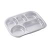 Jiyoushi 316 Stainless Steel 5-Compartment Deepened Meal Tray with PP Lid