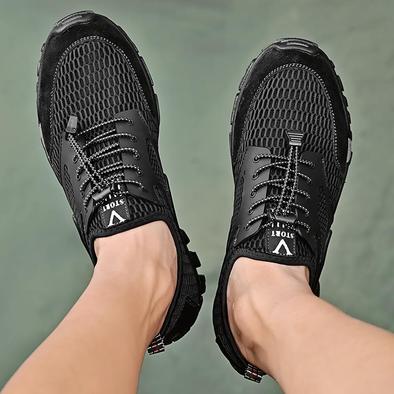 Men's Breathable Outdoor Hiking Shoes Lightweight Casual Shoes For Men Anti-Slip Simple Low-Top Men's Shoes Plus Size 46