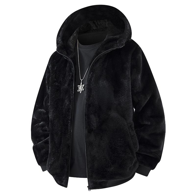 

Winter Coats Thicken Warm Jackets Long Sleeve Zipper Hoodies Casual Sports Black Leopard Print Coat Hooded Men Women Jacket S