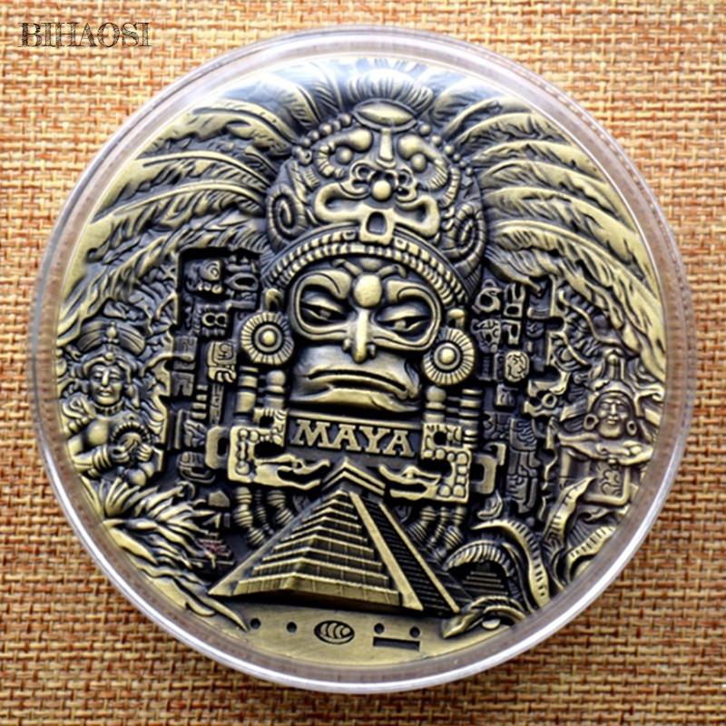 Aztec Maya Calendar Souvenirs Forecast Commemorative Coins Art Collection Gift Commemorative Coin Collection