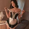 Womens Sexy Lace Underwear Low Cut Bandage Maid Dress Maid Role Uniform Lace Uniform Sexy Role Play