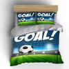 Multiple sizes Soccer ball and net Print Bedding Set 1 Duvet Cover 2 Pillowcases for Adult and Children Luxury Gift Full Size