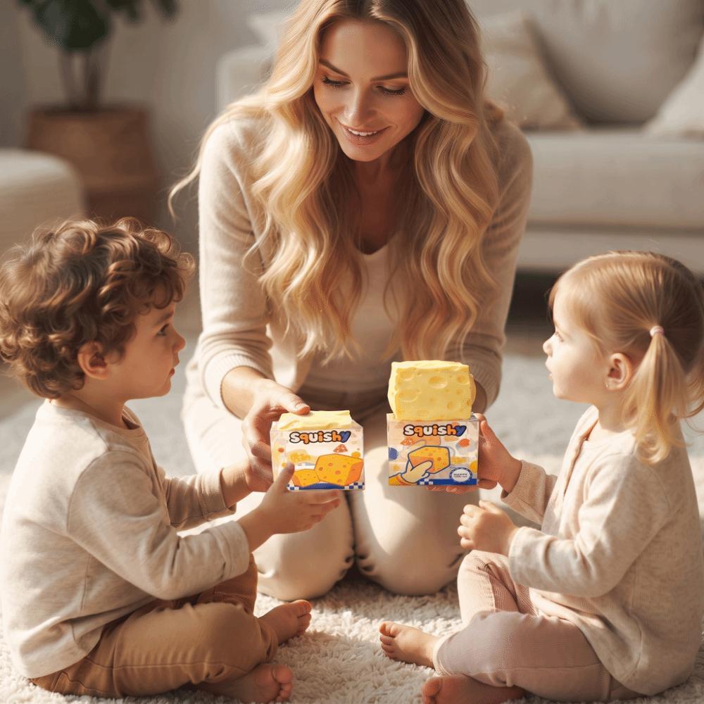 Slow Rebound Cheese Squishy Toy Slow Rising Cheese Fidget Toy Kids Gift
