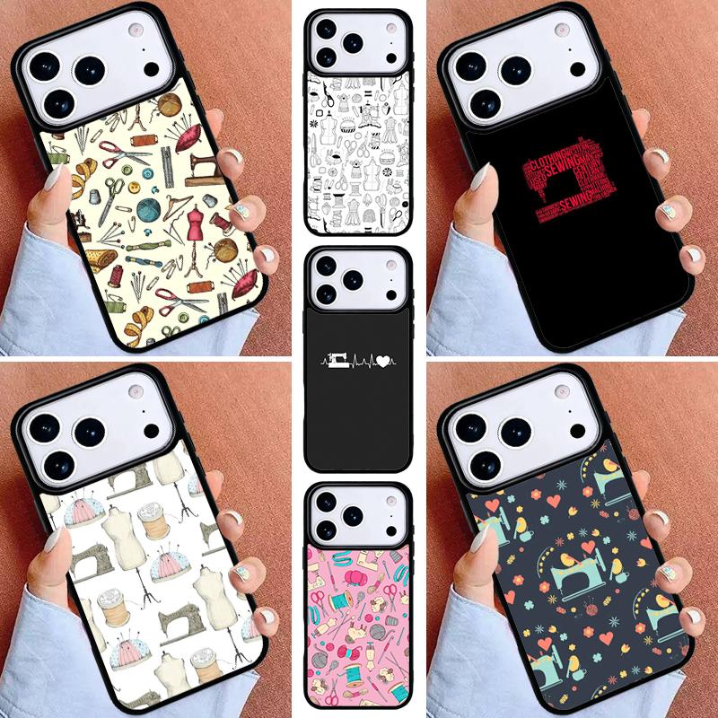 heart beats sewing machine Phone Case for iPhone 16e 15 14 13 12 17 Pro Max Plus Air 17pro Cover Coque