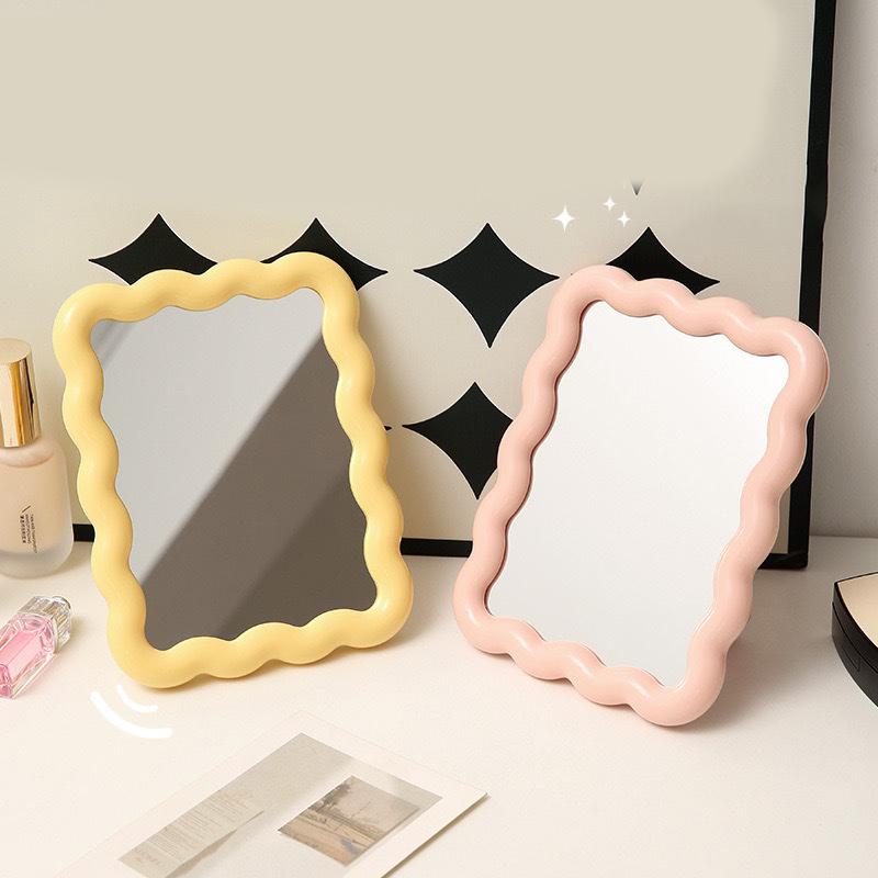 Corrugated Irregular Makeup Mirrors Desktop Makeup Mirror Makeup Mirror Aesthetic Room Decor Woman Makeup Supplies