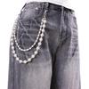Trendy Rhinestone Double Layer Hip Hop Waist Chain for Men & Women - Fashion Punk Denim Accessories
