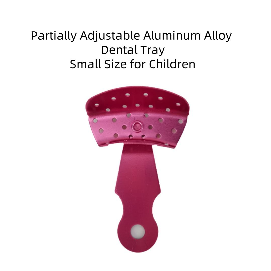 

Dental Aluminum Alloy Impression Trays Adjustable Rotary Adult Impression Trays Perforated Children Dentistry Printing Tray