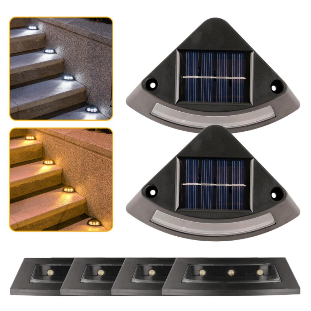 4/1Pcs NEW Solar Step Lamp Outdoor Home Garden Staircase Patio Lights Steps Walkway Light Lamps Outdoor LED Decorative Solar Step Lamp