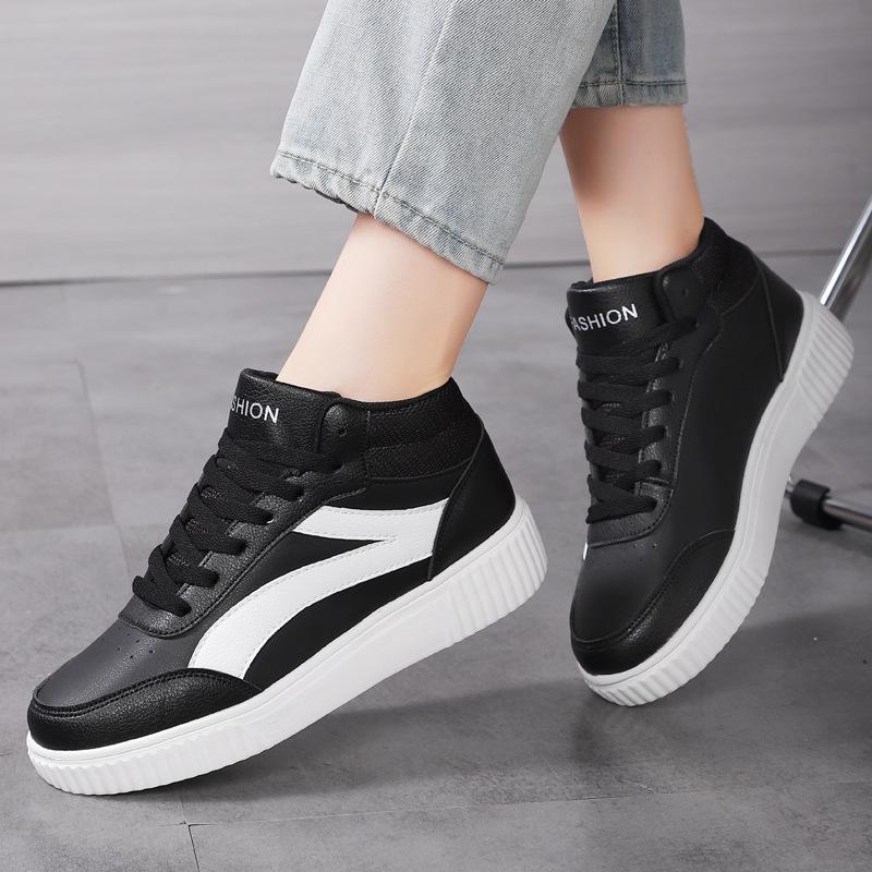 New thick-soled heightening middle-help student board shoes casual sports shoes