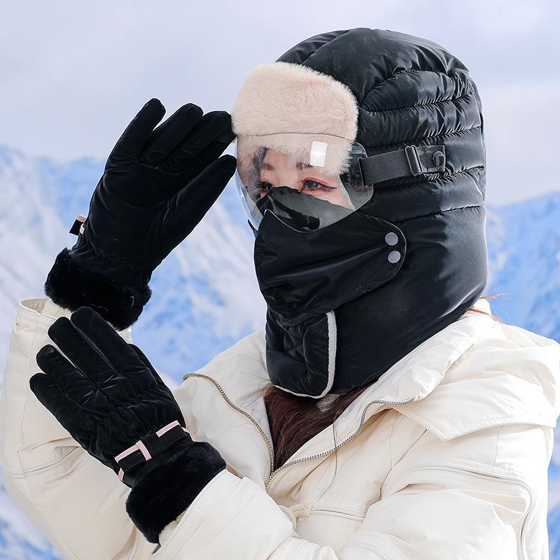 Lei Feng hat women's winter thickened warm ear protection cold northeast cotton hat outdoor ski hat men's cold cycling hat