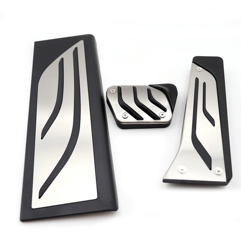 Non-Slip Pedal Covers for 18-20 BMW X3: Accelerator, Brake, Rest Area Modification.