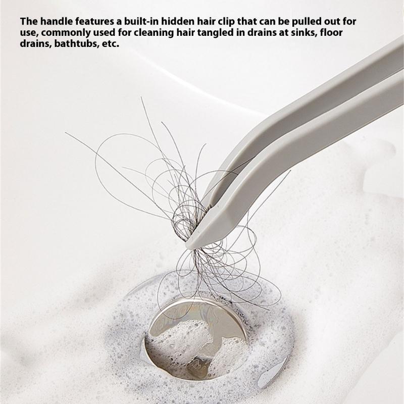 2PCS MultiFunctional Bathroom Floor Brush For Tight Corners Gaps Stubborn Dirt Removal With NonSlip Ergonomic Handle